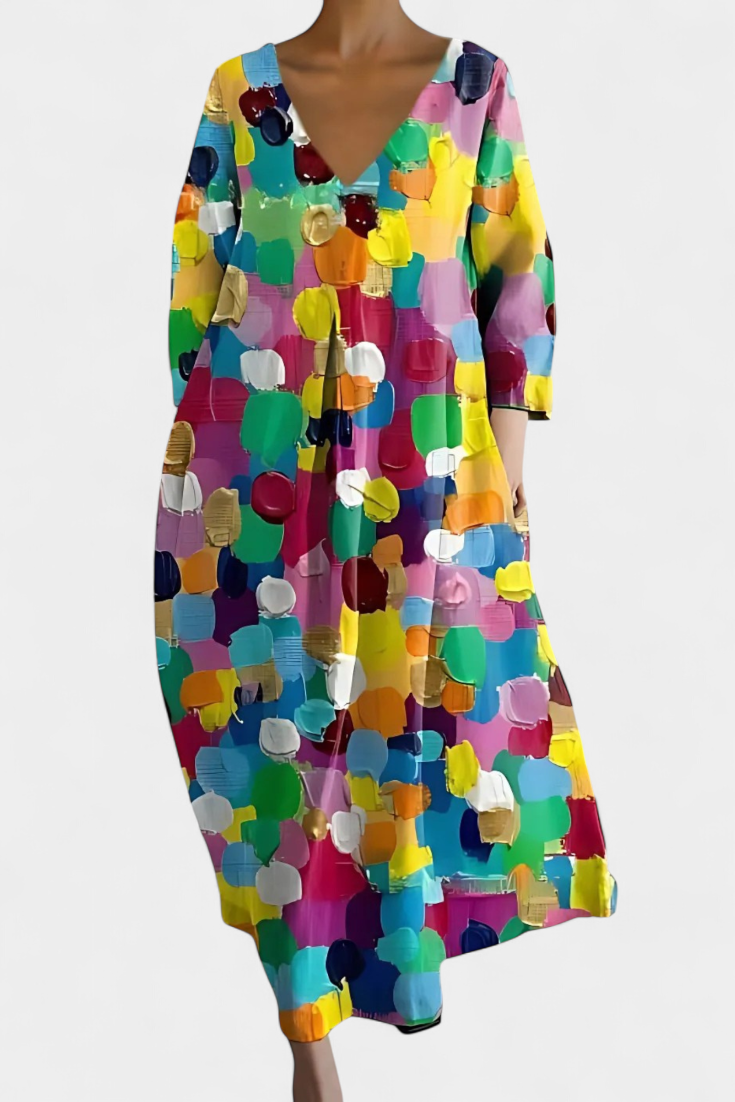 Isalinde | Comfortable V-Neck Dress