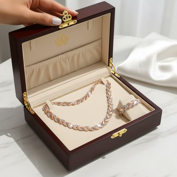 Elegant Rhinestone Fish Tail Set